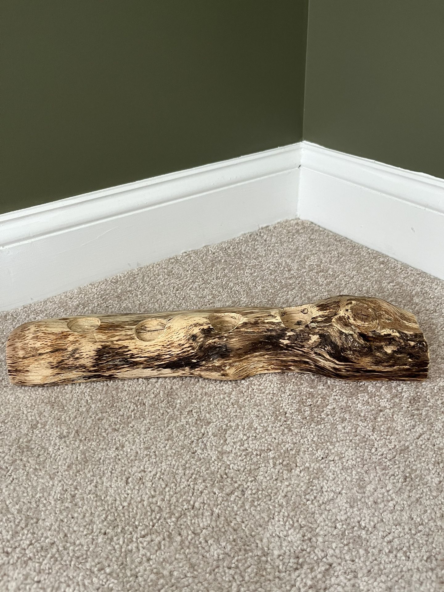 Wood Log Candle Holder Decoration