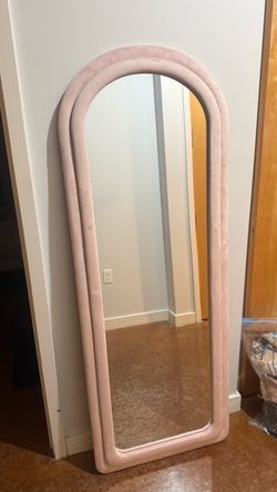 Pink arch floor length mirror