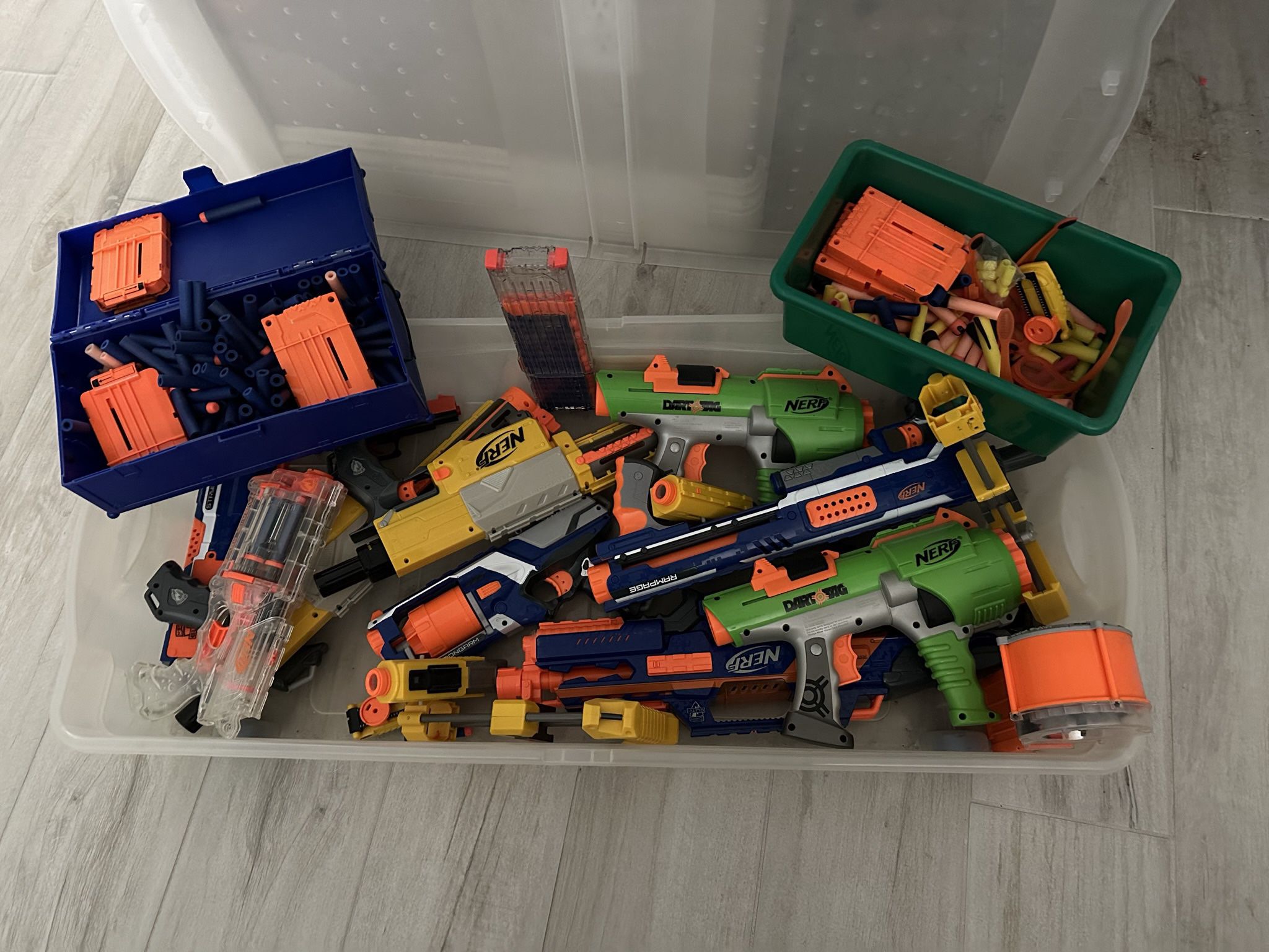 Nerf Guns, Bullets And Ammo Clips