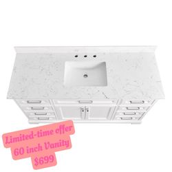 60 inch Vanity with Top #50060S 