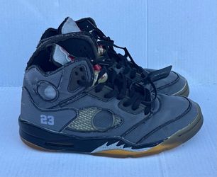 Nike Air Jordan 5 Retro SP x Off-White Muslin High-Top Lace-Up CT8480-001 (Size 9)