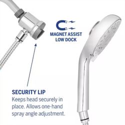 Waterpik 8-Spray Magnet Handheld Shower Head Chrome