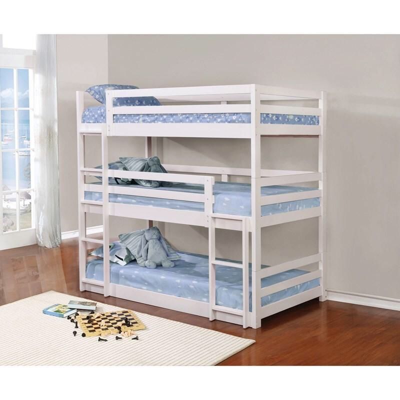 Brand New White Triple Twin Bunk Bed
