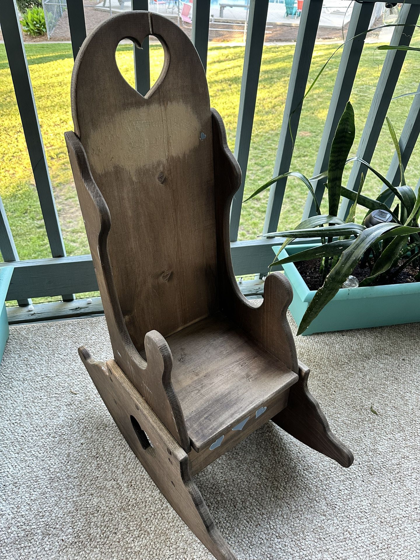 Antique 🤩Real Wood 🪵 Child Rocking Chair