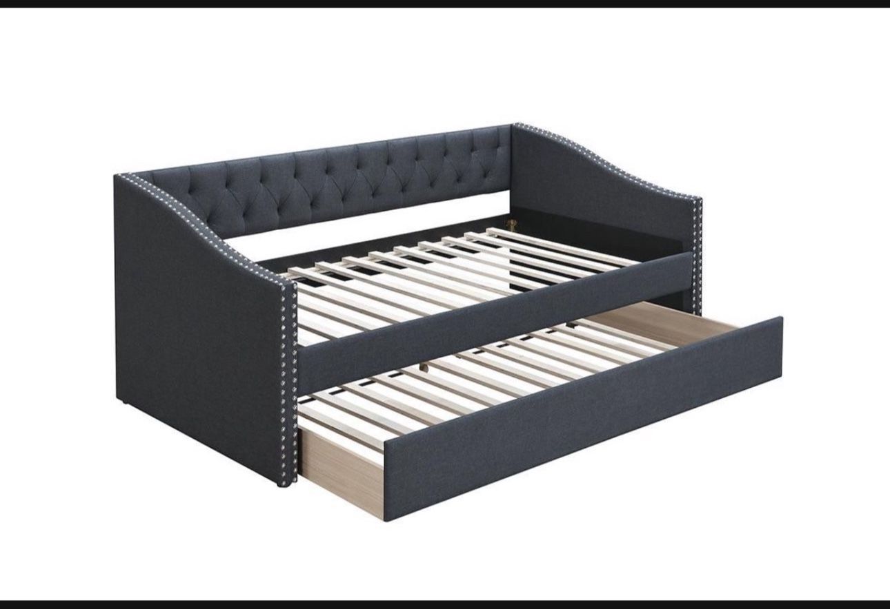 Brand New In Box Day Bed W/ Slats + Trundle . Daybed Only No Mattresses. Pick Up In Long Beach