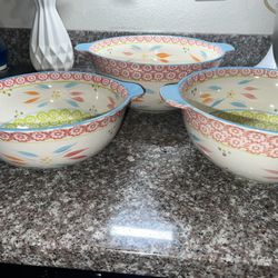 Temp Tations    Old World. Print Mixing Bowls Set 