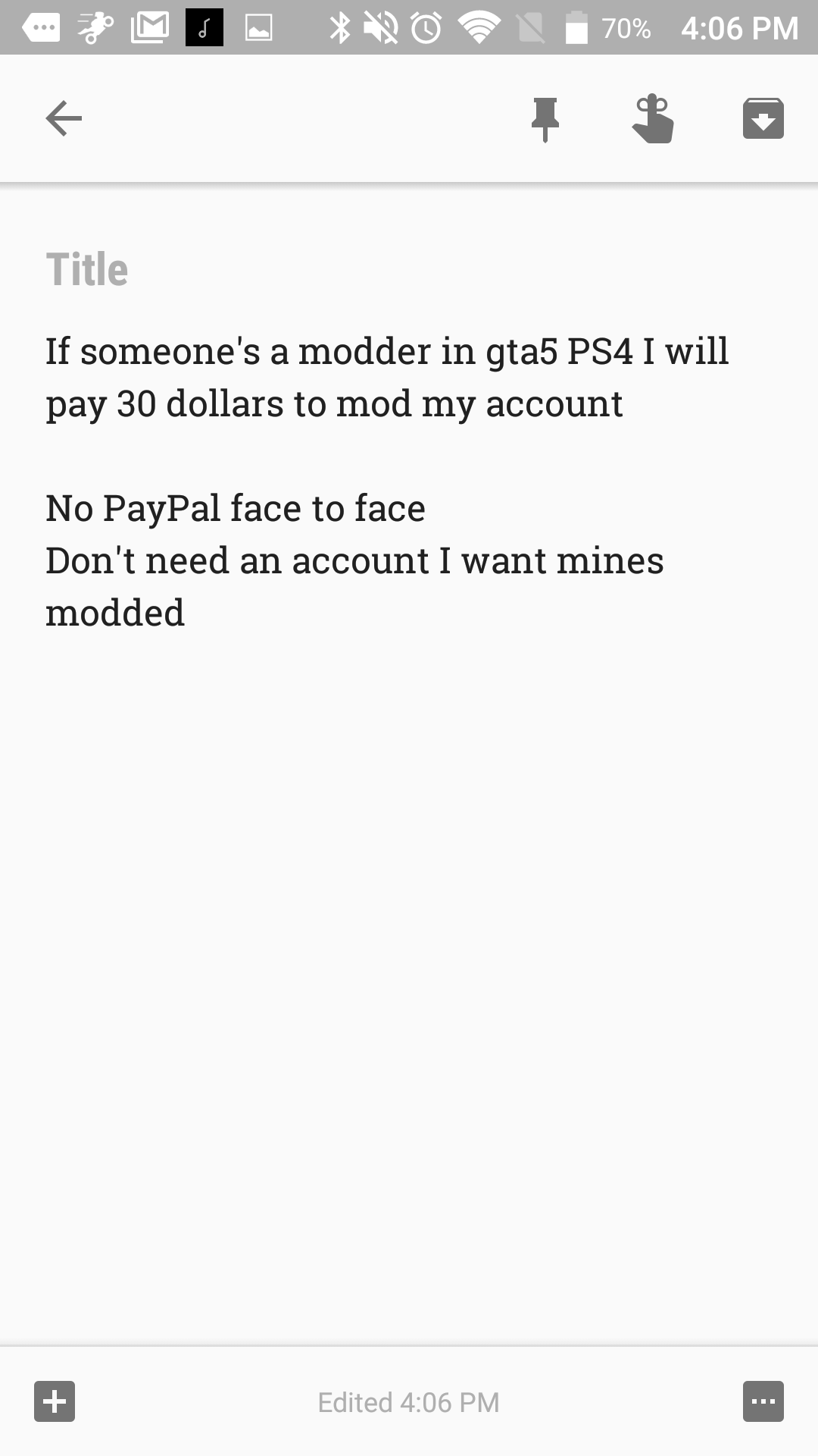 Need MY account modded in gta5