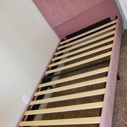 PINK TWIN SIZED BED FRAME