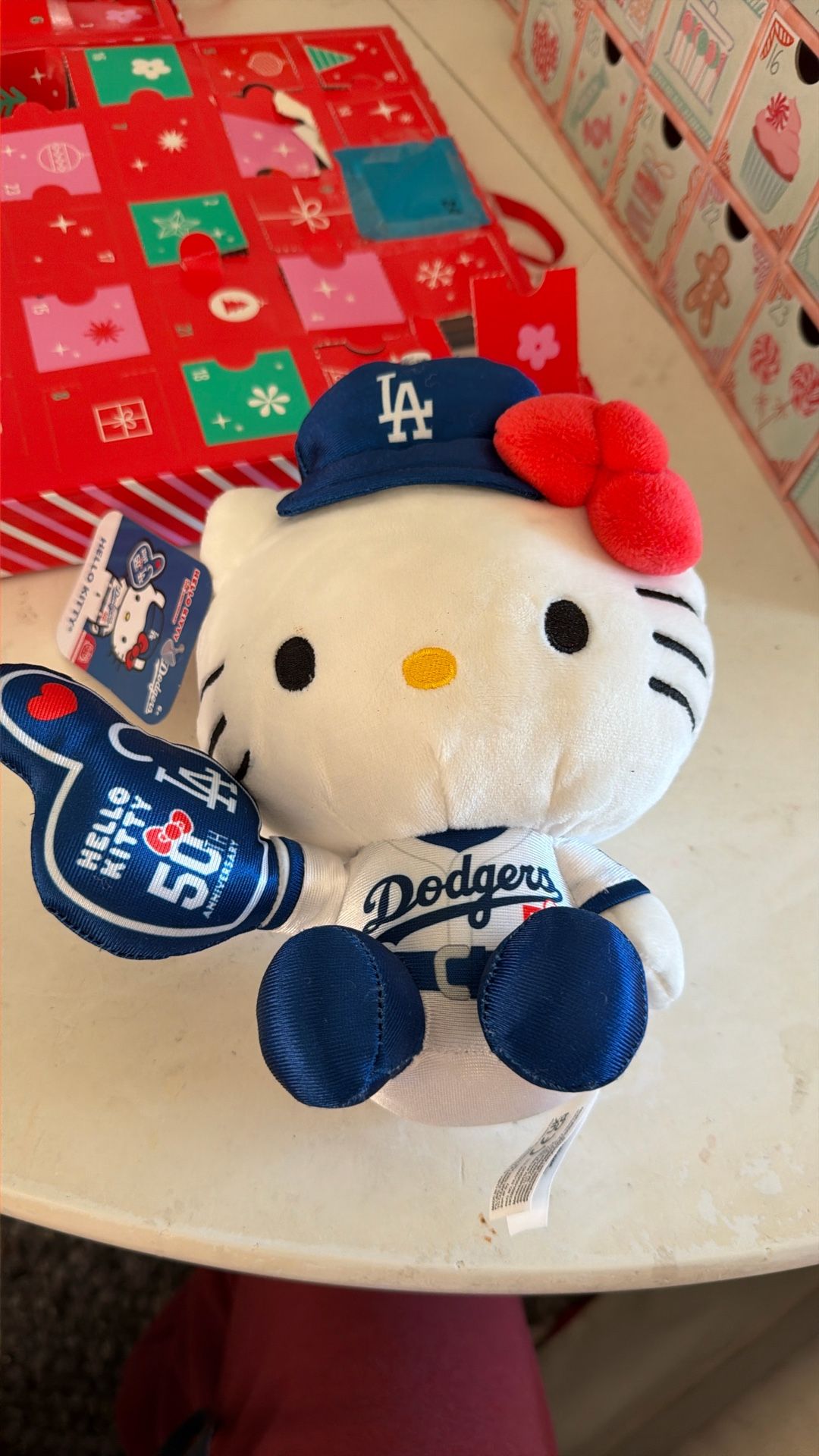 Hello Kitty Dodgers 50th Anniversary Plush Doll