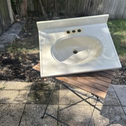 Marble Top Sink Cabinet 
