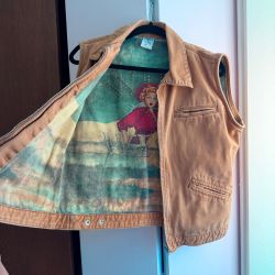 Ethyl Denim Vest Full Zip Western Rhinestone Lining Womens Medium
