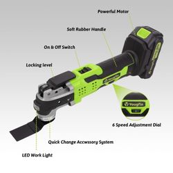 YOUGFIN 20V OSCILLATING TOOL KIT