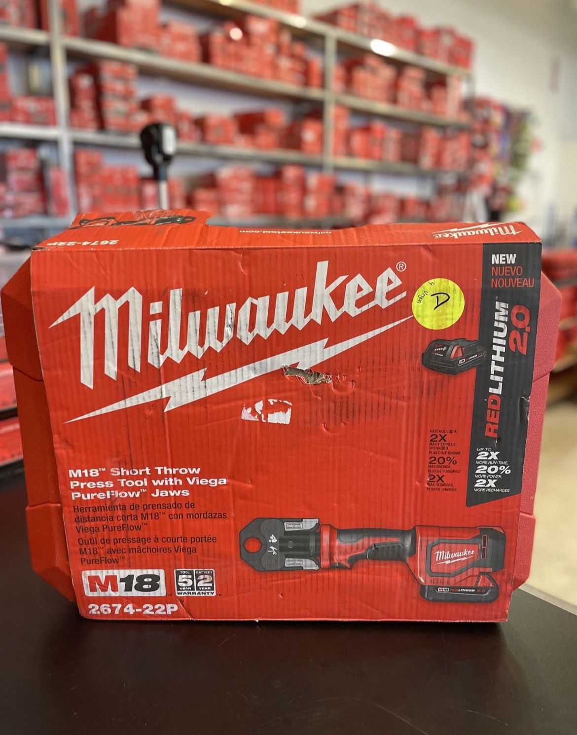 MILWAUKEE M18 18V Lithium-Ion Cordless Short Throw PEX Press Tool Kit w/  (3) Viega PureFlow Jaws,(2) 2.0Ah Batteries  Charger……2674-22P for Sale in  Las Vegas, NV OfferUp