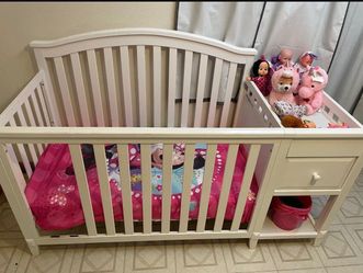 Crib with bedding