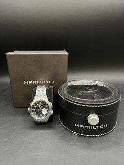 HAMILTON Khaki Aviation ETO H776121 Pilot 42mm Black QZ Men Watch *6313
