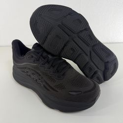 Hoka One One Bondi 9 Mens Size 10 4E Wide Triple Black Running Shoes Sneakers