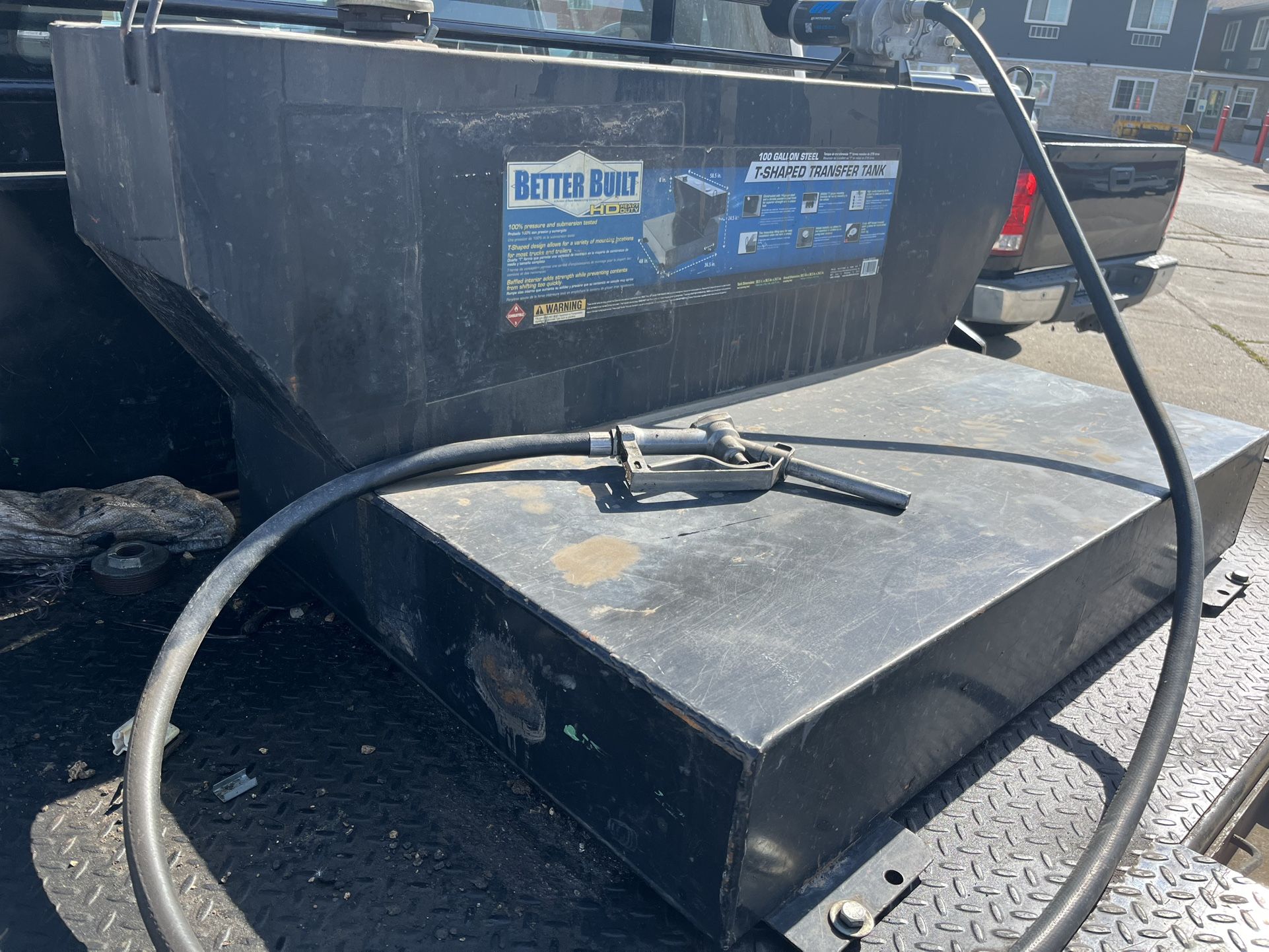 Diesel Transfer Tank W Pump Works Good