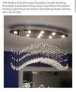 Crystal Chandelier  L40*W14*H24
