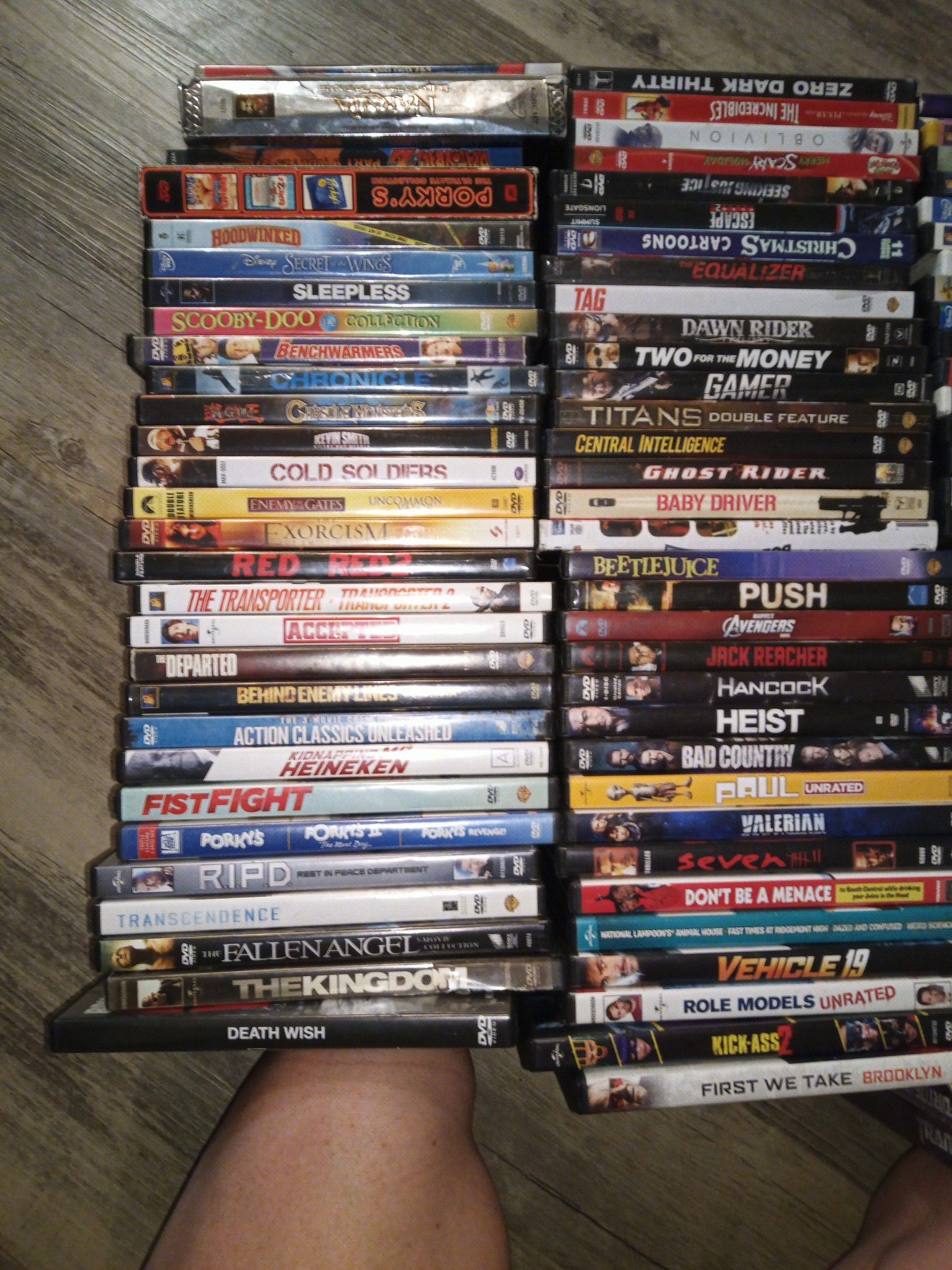 90+ dvds also 10 blu-ray