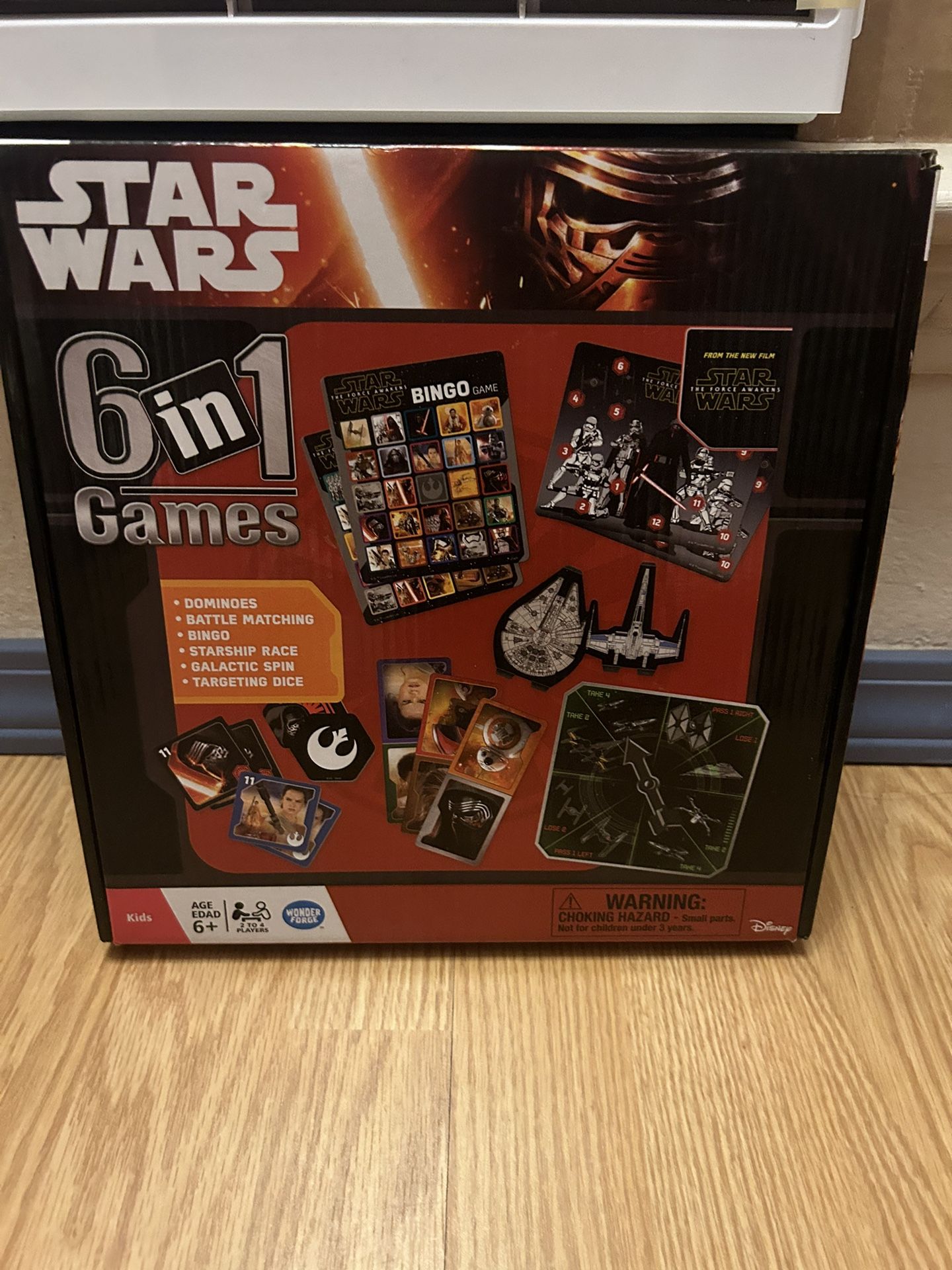 Star Wars 6-in-1 Board Games 2015 (Disney) Dominoes, Battle Matching, Bingo
