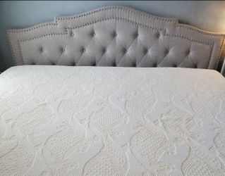 King Upholstered Headboard with Nailhead trim