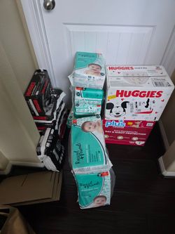 Various size diapers