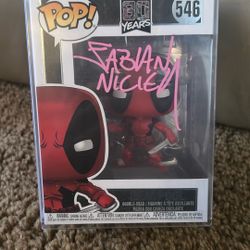 Autographed Funko POP! Deadpool 546 | Signed by Fabian Nicieza