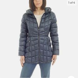  Bernardo Ladies Hoodie Packable Jacket Iced Cove XS 