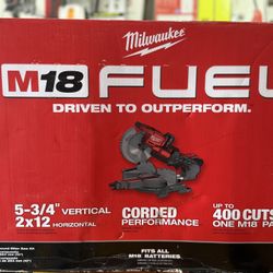 Milwaukee M18 FUEL 18V Lithium-Ion Brushless Cordless 10 in. Dual Bevel Sliding Compound Miter Saw (Tool-Only) USED LIKE NEW