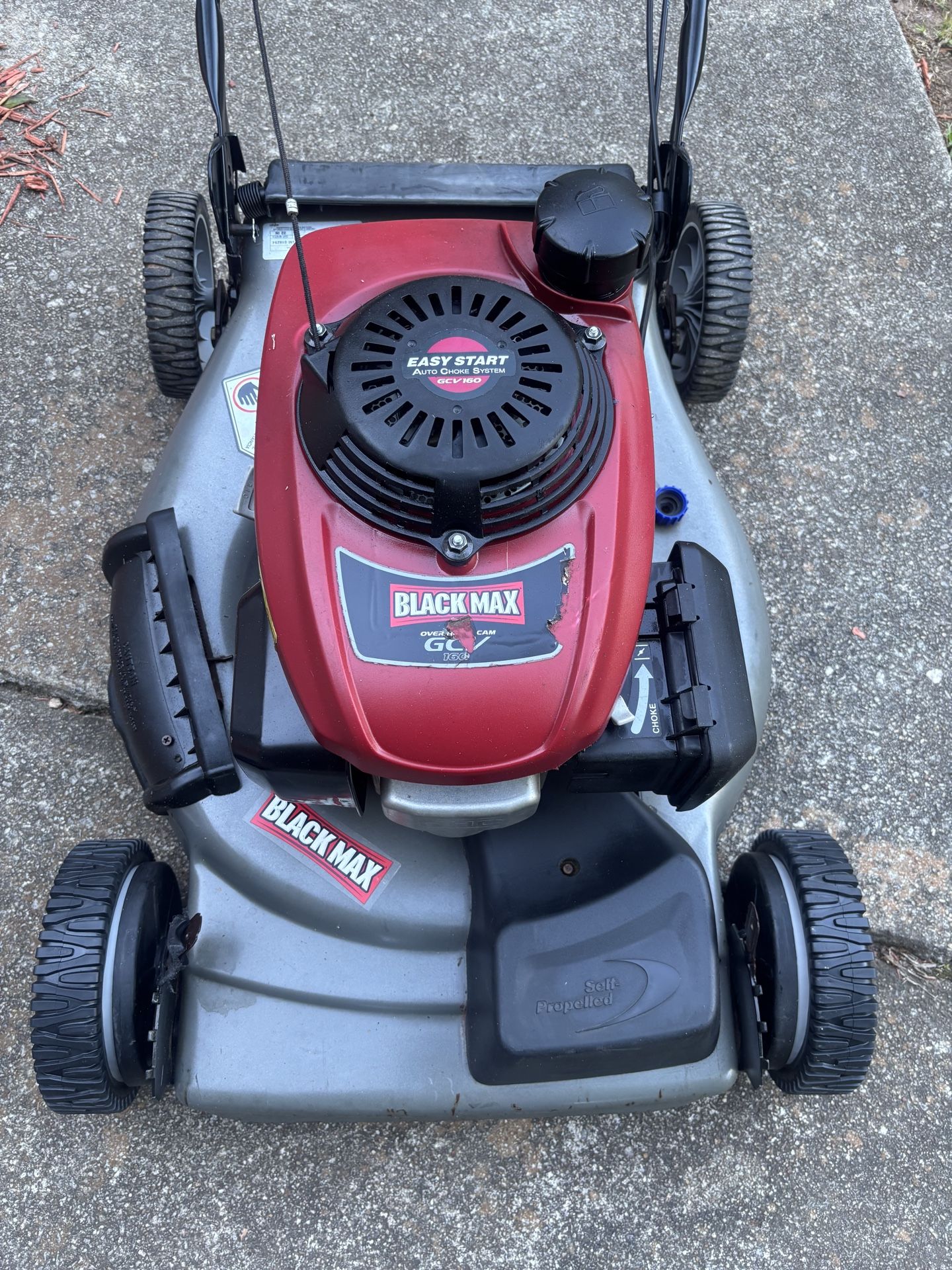 Honda GCV160. Black Max. Self Propelled Lawn Mower