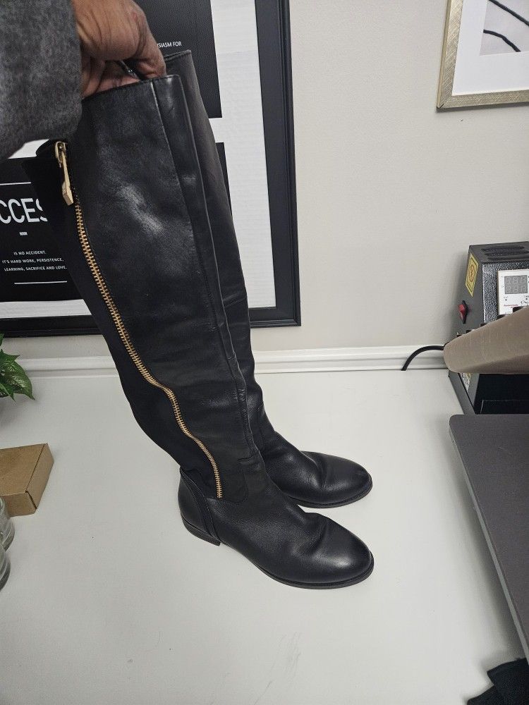 Aldo Black LEATHER Riding BOOTS