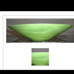 SEA GLASBRUK POP DISH LARGE GREEN - gently used