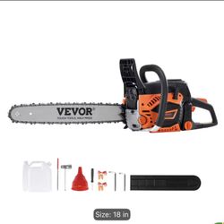 VEVOR 18" Gas Chainsaw 52CC - Brand New, Complete Kit