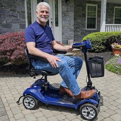 4-Wheel Mobility Scooter for Adults - 12.4 Miles Range, 3.7 mph, Smart Safety Features, Removed Battery, Rotating Swivel Seat, Headlight, Basket, Char