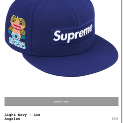 Supreme box logo blue new era