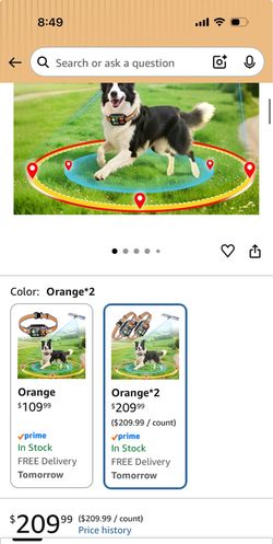DJNFGQ GPS Wireless Dog Fence System, Electric Dog Fence Using GPS Electric Satellite Technology, IPX7 Waterproof Rechargeable Design, GPS Dog Collar 