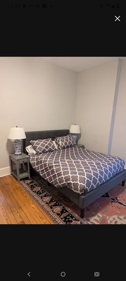 Full size bedframe and mattress