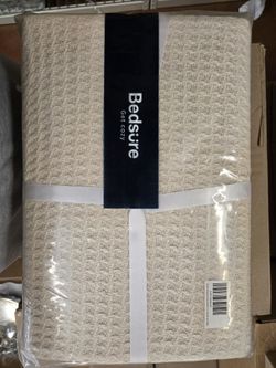 ๐๏ธโจ BEDSURE COTTON WAFFLE BLANKET โจ๐๏ธ