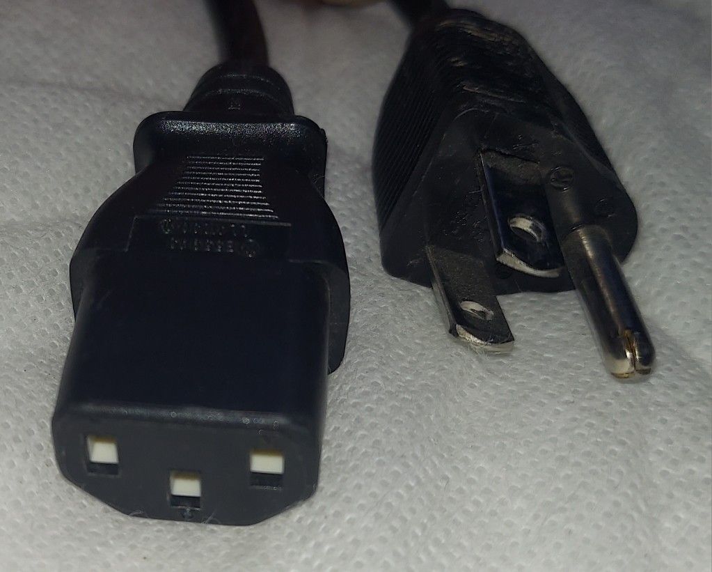 Desktop Computer Monitor Printer 3 Prong Power Supply Cords Charging Cables Adapters
