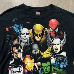 Vintage 2000’s MARVEL Mad Engine Comics Avengers Superhero’s AOP T-Shirt M