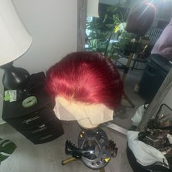10” Burgundy Human Hair 