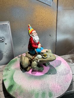 Gnome on a frog