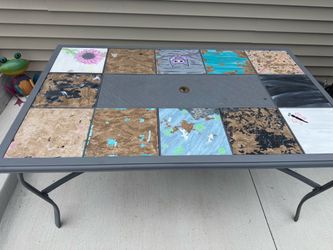 Outdoor Patio Table and 2 patio chairs included
