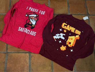 Youth Game on & Santa Clause Tee sz 14-16
