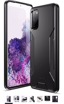 Karbon Shield Series Designed for Samsung Galaxy S20 Case, Slim Fit Shock Absorbing Premium Flexible Soft TPU Case with Carbon Fiber Texture, Matte B