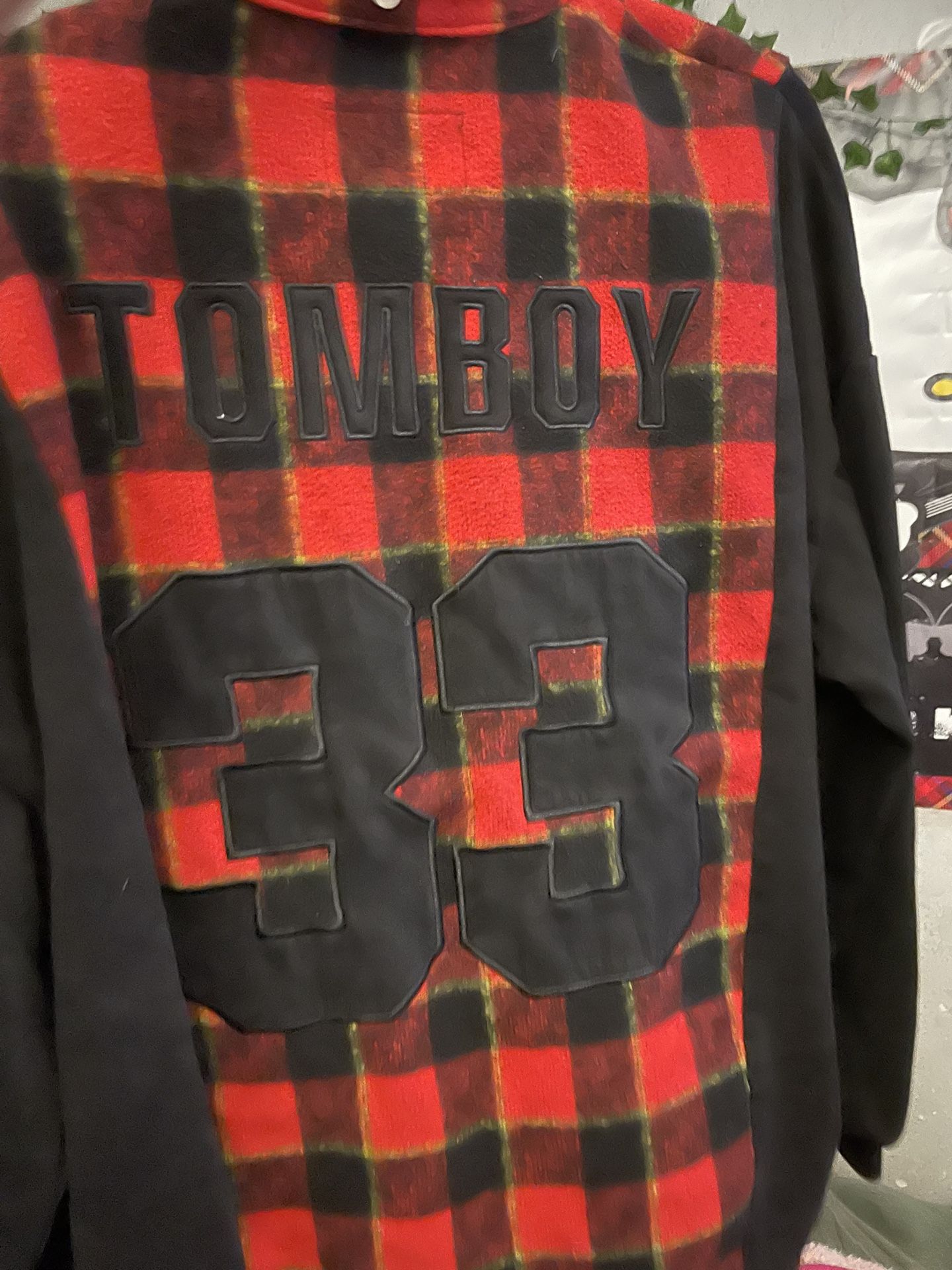 Red And Black Flannel Hoodie