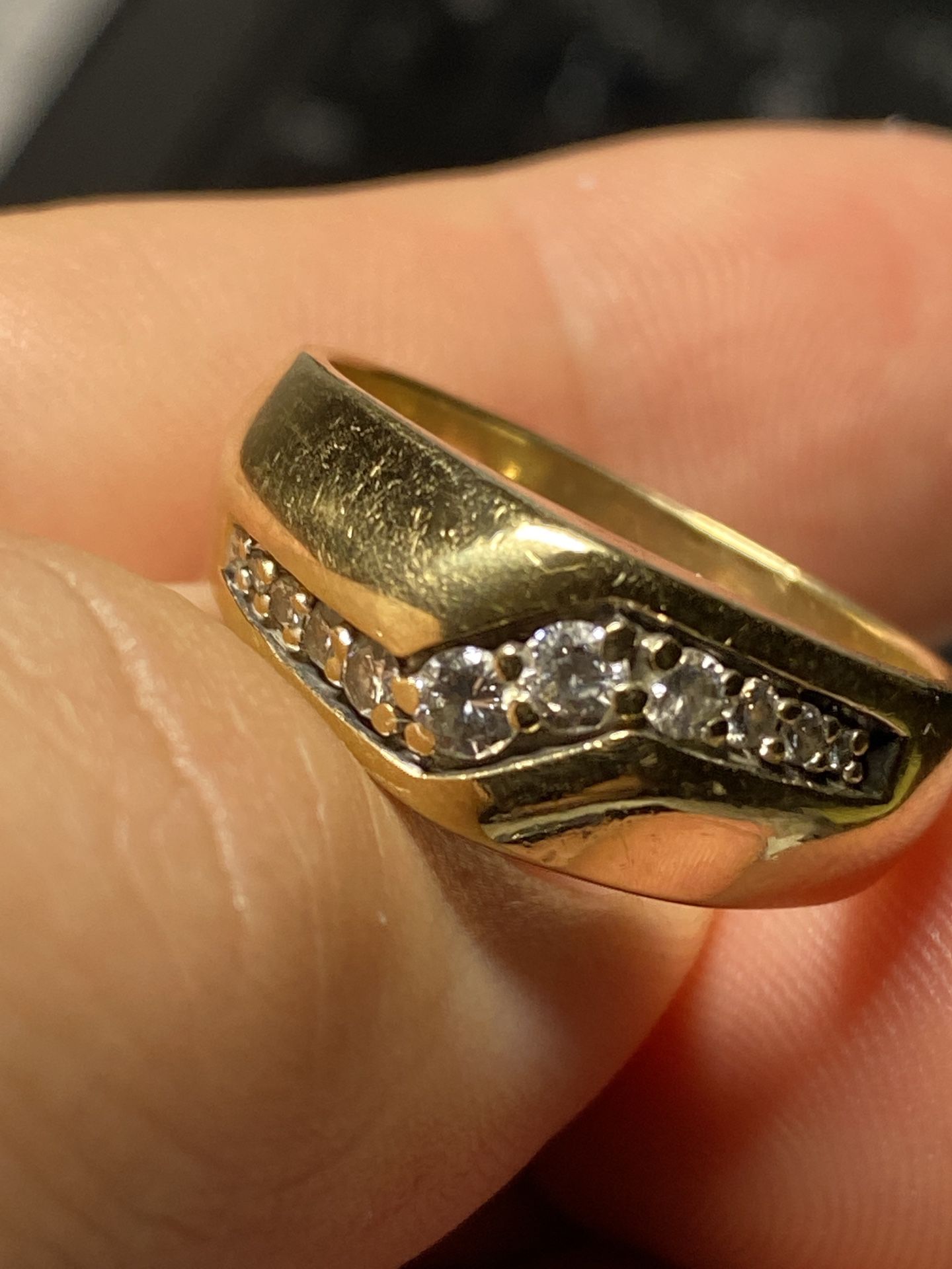 14K Gold Diamond Ring Size 10