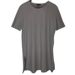 Eileen Fisher Women’s Grey Tunic Mini T Shirt Dress Small