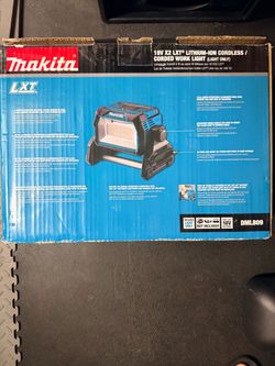 The Makita 18V X2 LXT 10,000-Lumen Cordless/Corded Work Light (DML809) costs around $508 and runs on either corded power or two 18V LXT batteries.