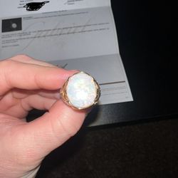 Opal Diamond Ring 